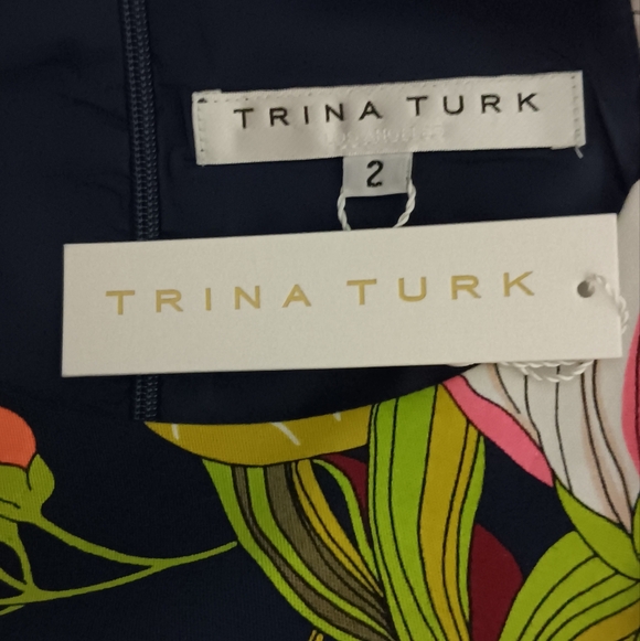 TNW Trina Turk Aptos Stretch Cotton Sateen Shift Dress Size 2 - Picture 5 of 11